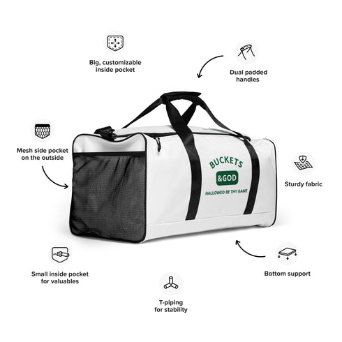 Buckets &God Shamrock Duffle Bag